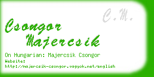 csongor majercsik business card